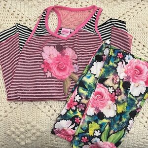 Lipstik Girls Tank Top & Capri Set